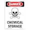 Signmission Safety Sign, OSHA Danger, 5" Height, Chemical Storage, Portrait OS-DS-D-35-V-1723 - alternate 1